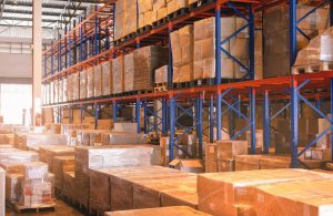 Modern warehouse storage facility in Lutterworth, Leicestershire with wide aisles, high racking and secure loading bays