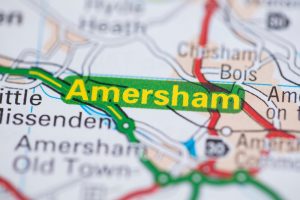 Map of Amersham transport routes for distribution and fulfilment for 3PLs and warehousing.