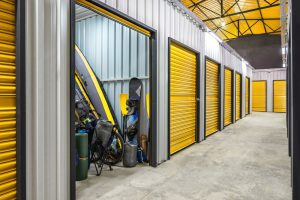 Self storage unit in Amersham with household items inside.