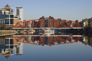Salford Quays in Greater Manchester where warehousing and pallet storage is available.