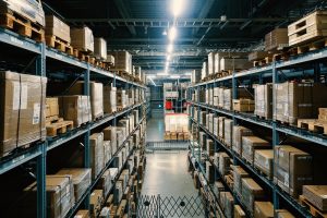 Large warehouse space in Warrington with racked pallet storage available.