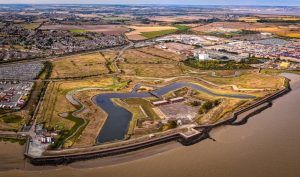 Fort of Tilbury with warehousing and 3PLs in the background. 