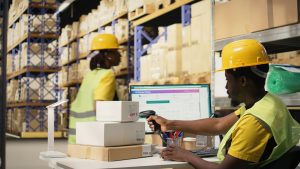 Warehouse workers in Dudley 3PL doing fulfilment and pick and pack.