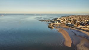 Aerial shot of Margate in Kent offering warehousing and pallet storage on the East Coast