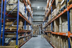 Racked pallet storage inside 3PL in Sale. 