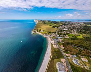 Aerial shot of the Isle of Wight offering pallet storage and fulfilment.