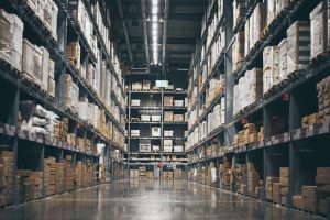Racked pallet storage inside Isle of Wight warehousing.