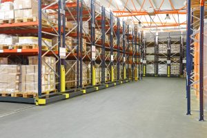 Racked pallet storage in warehousing offering fulfilment and distribution.