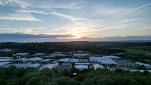 Aerial shot of Royal Tunbridge Wells warehousing estate offering pallet storage and fulfilment.