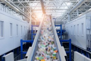 Plastic recycling facility in the UK moving flexible plastics.