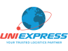 Logo for UniExpress offering bonded storage & international order fulfilment in Halifax. 